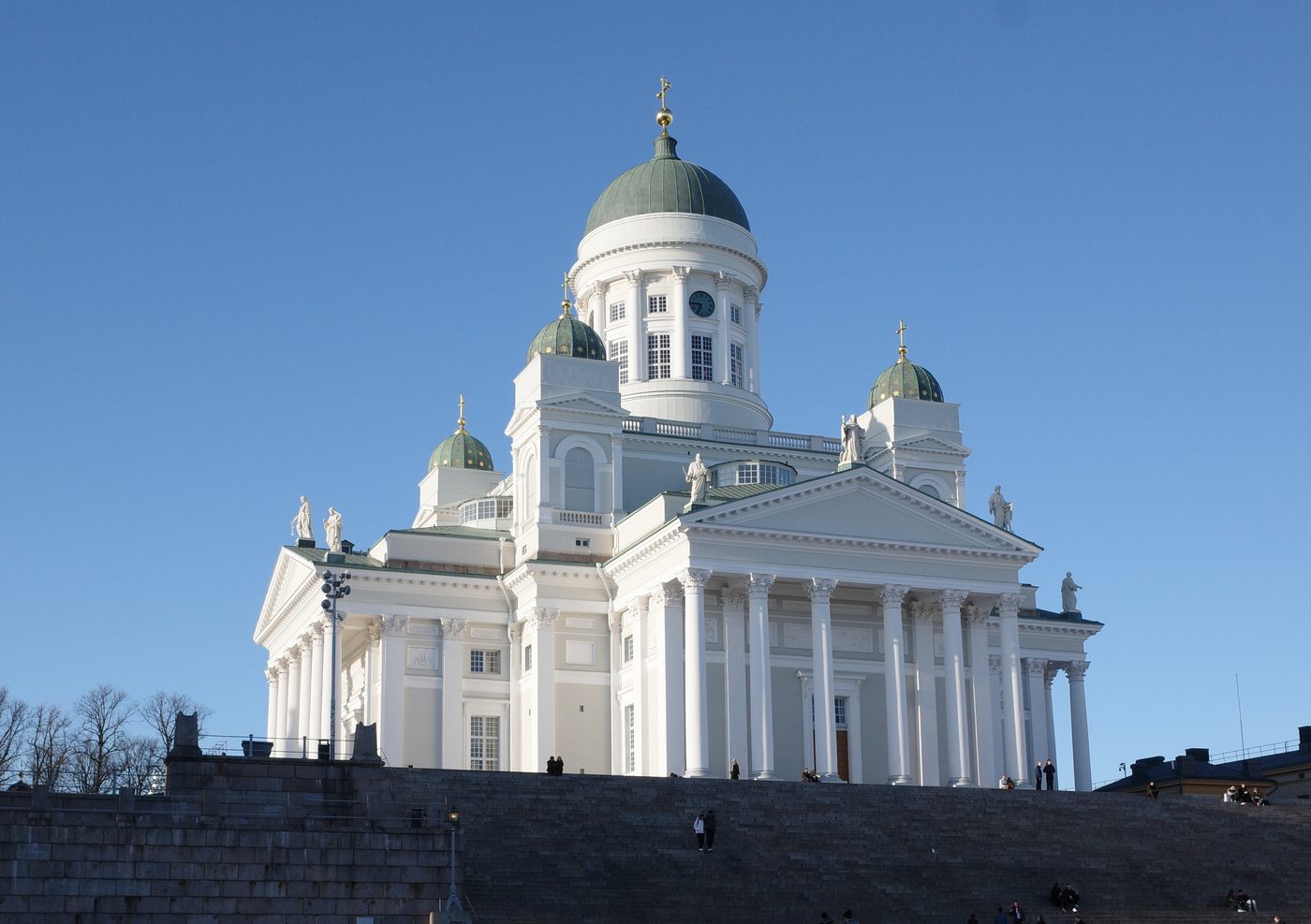 Helsinki Cathedral above Senate Square