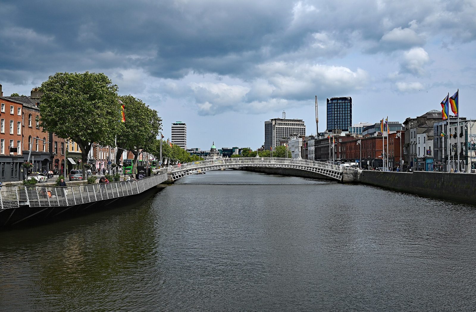 The river Liffey through central Dublin
