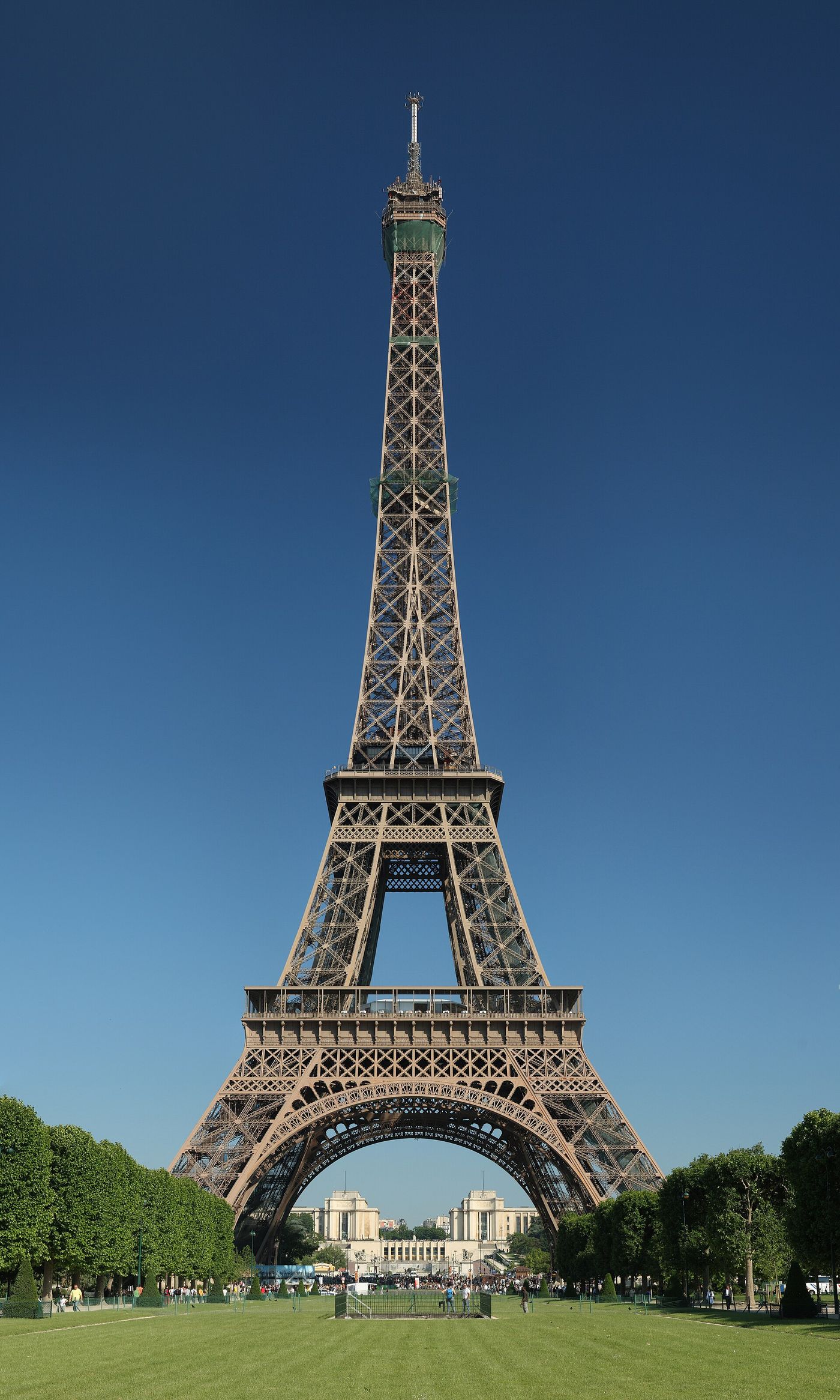 The Eiffel Tower rising above Paris
