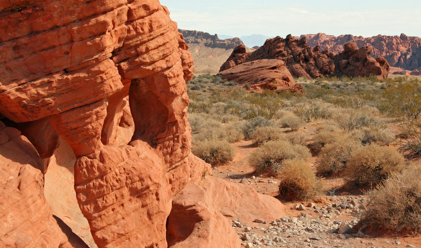 Red sandstone formations in Valley of Fire State Park, Nevada