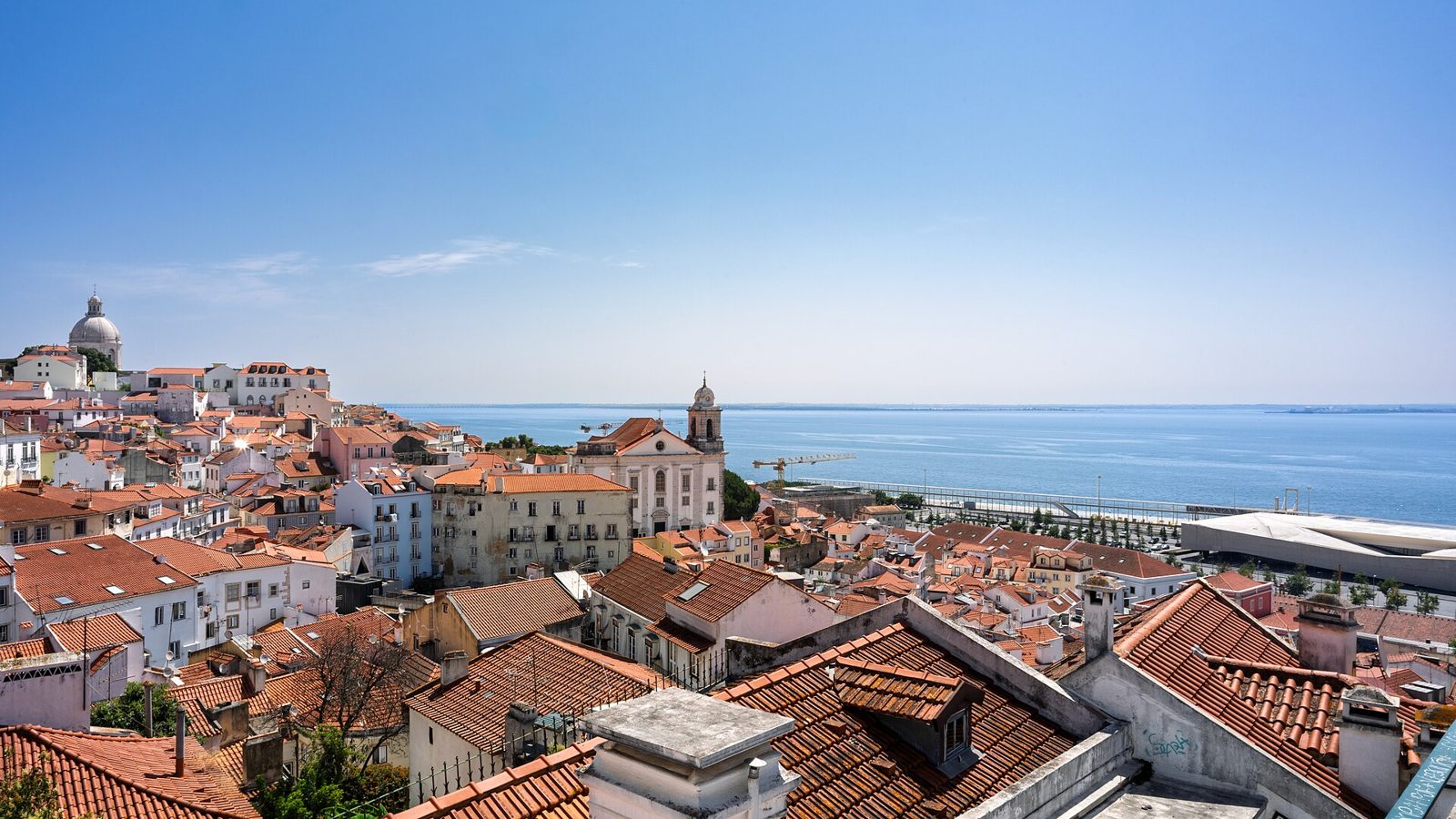 Lisbon rooftops above the Tagus